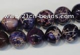 CDI364 15.5 inches 12mm round dyed imperial jasper beads