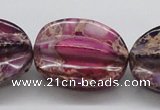 CDI37 16 inches 25*33mm star fruit shaped dyed imperial jasper beads