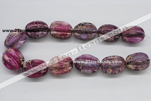 CDI37 16 inches 25*33mm star fruit shaped dyed imperial jasper beads