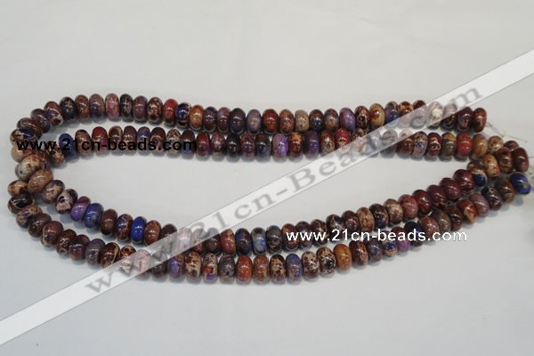 CDI371 15.5 inches 6*10mm rondelle dyed imperial jasper beads