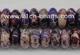 CDI373 15.5 inches 7*14mm rondelle dyed imperial jasper beads