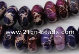 CDI374 15.5 inches 8*16mm rondelle dyed imperial jasper beads