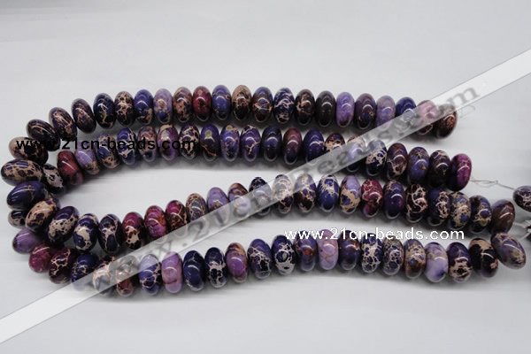 CDI374 15.5 inches 8*16mm rondelle dyed imperial jasper beads