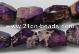 CDI38 16 inches 14*18mm faceted nuggets dyed imperial jasper beads