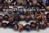 CDI390 15.5 inches 6*9mm nugget dyed imperial jasper beads