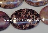 CDI422 15.5 inches 25*35mm oval dyed imperial jasper beads