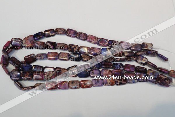 CDI435 15.5 inches 10*14mm rectangle dyed imperial jasper beads