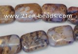 CDI437 15.5 inches 13*18mm rectangle dyed imperial jasper beads