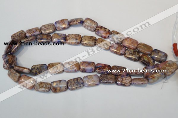 CDI437 15.5 inches 13*18mm rectangle dyed imperial jasper beads