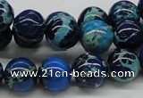 CDI45 16 inches 12mm round dyed imperial jasper beads wholesale