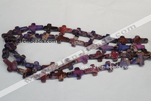 CDI450 15.5 inches 15*20mm cross dyed imperial jasper beads