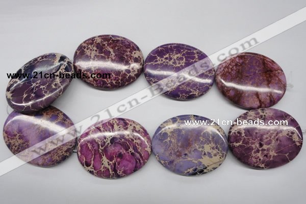 CDI470 15.5 inches 40*50mm oval dyed imperial jasper beads