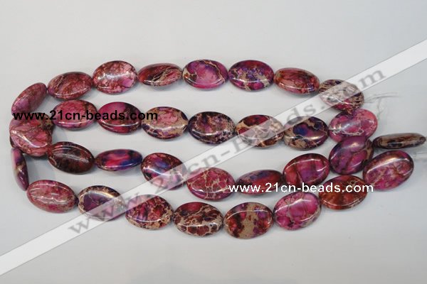 CDI475 15.5 inches 18*25mm oval dyed imperial jasper beads