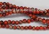 CDI490 15.5 inches 4mm round dyed imperial jasper beads