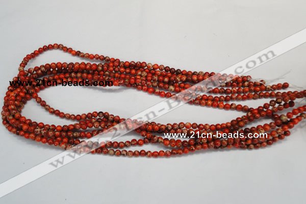 CDI490 15.5 inches 4mm round dyed imperial jasper beads