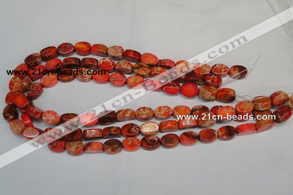 CDI528 15.5 inches 10*14mm oval dyed imperial jasper beads