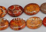 CDI532 15.5 inches 15*20mm oval dyed imperial jasper beads