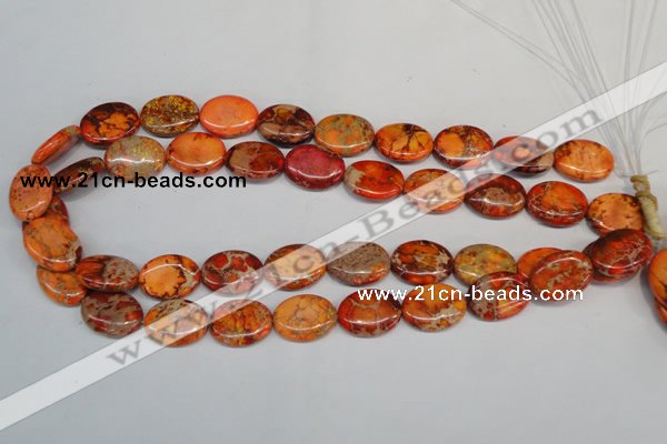 CDI532 15.5 inches 15*20mm oval dyed imperial jasper beads