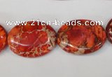 CDI533 15.5 inches 18*25mm oval dyed imperial jasper beads