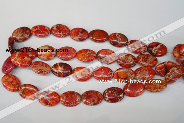 CDI533 15.5 inches 18*25mm oval dyed imperial jasper beads