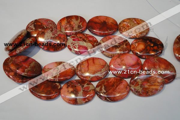 CDI536 15.5 inches 30*40mm oval dyed imperial jasper beads