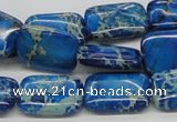 CDI55 16 inches 13*18mm rectangle dyed imperial jasper beads wholesale