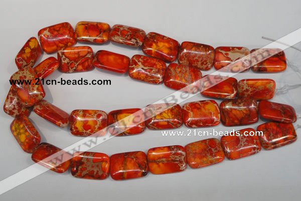 CDI556 15.5 inches 18*25mm rectangle dyed imperial jasper beads