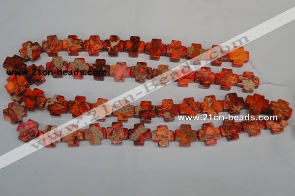 CDI561 15.5 inches 16*16mm cross dyed imperial jasper beads