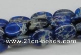 CDI58 16 inches 12*16mm oval dyed imperial jasper beads wholesale