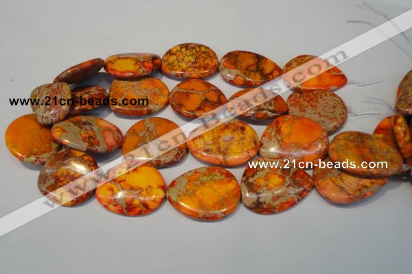 CDI580 15.5 inches 20*25mm - 28*35mm freeform dyed imperial jasper beads