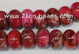 CDI588 15.5 inches 9*14mm rondelle dyed imperial jasper beads