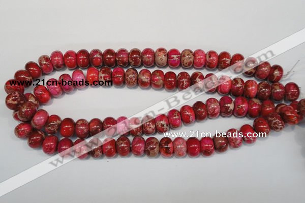 CDI588 15.5 inches 9*14mm rondelle dyed imperial jasper beads