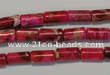 CDI591 15.5 inches 6*12mm tube dyed imperial jasper beads