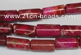 CDI594 15.5 inches 8*16mm tube dyed imperial jasper beads