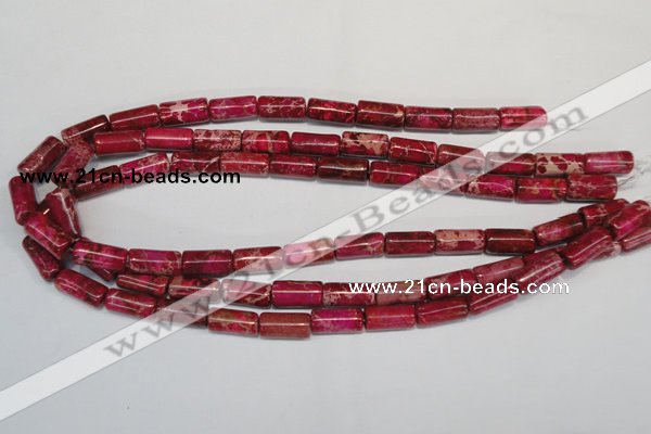 CDI594 15.5 inches 8*16mm tube dyed imperial jasper beads