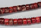 CDI596 15.5 inches 4*8mm tube dyed imperial jasper beads