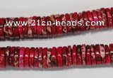 CDI602 15.5 inches 2*10mm heishi dyed imperial jasper beads