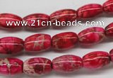 CDI605 15.5 inches 8*12mm rice dyed imperial jasper beads