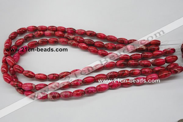 CDI605 15.5 inches 8*12mm rice dyed imperial jasper beads