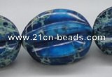 CDI62 16 inches 25*33mm star fruit shaped dyed imperial jasper beads