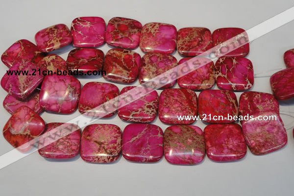 CDI627 15.5 inches 30*30mm square dyed imperial jasper beads