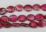 CDI642 15.5 inches 8*10mm oval dyed imperial jasper beads