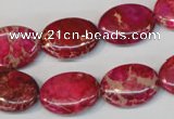 CDI645 15.5 inches 13*18mm oval dyed imperial jasper beads