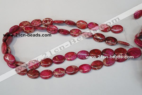 CDI645 15.5 inches 13*18mm oval dyed imperial jasper beads