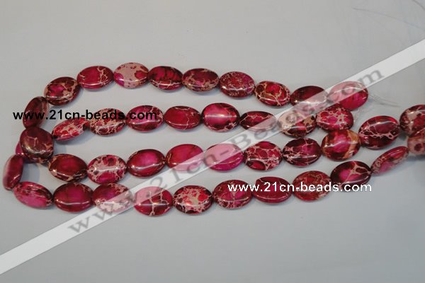 CDI646 15.5 inches 15*20mm oval dyed imperial jasper beads