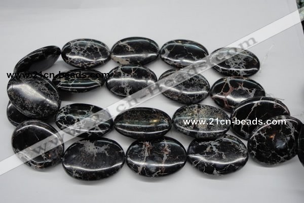 CDI680 15.5 inches 30*40mm oval dyed imperial jasper beads