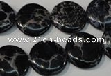 CDI689 15.5 inches 18mm flat round dyed imperial jasper beads