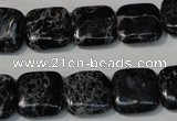 CDI692 15.5 inches 14*14mm square dyed imperial jasper beads