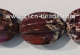 CDI701 15.5 inches 22*28mm star fruit shaped dyed imperial jasper beads