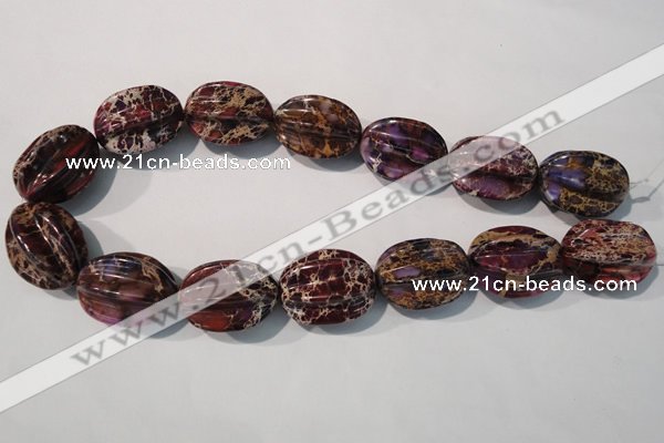 CDI701 15.5 inches 22*28mm star fruit shaped dyed imperial jasper beads